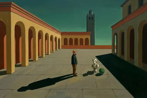 The person in a Giorgio de Chirico metaphysical