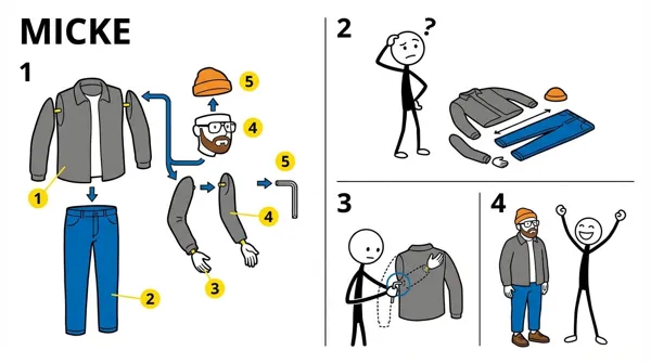 Absurdist flat-pack human assembly instruction manual