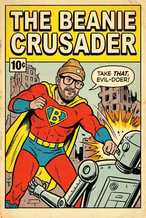 The person as a Golden Age superhero