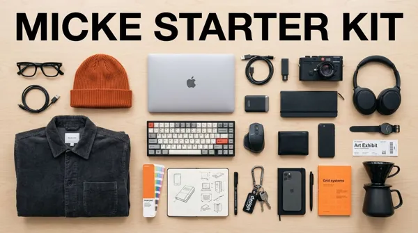 Micke Starter Kit Overhead Knolling Arrangement