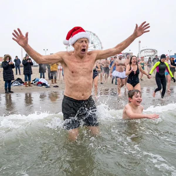 Polar Bear Club New Year's Day Plunge at Coney Island