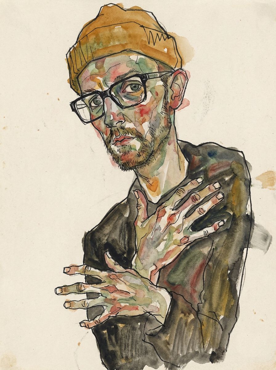 The person painted by Egon Schiele