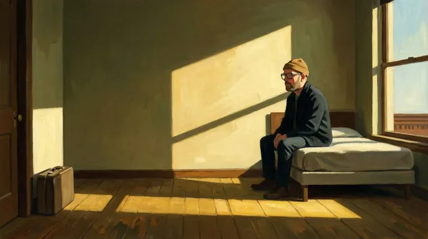 The person in an Edward Hopper painting